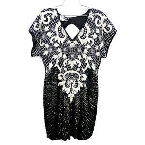 Vintage Beaded Silk Dress